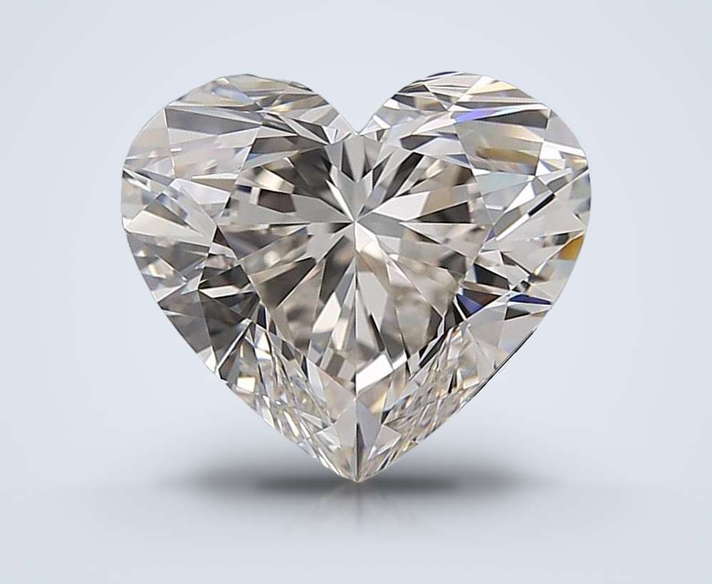 5.26ct H IF Rare Carat Ideal Cut Heart Diamond