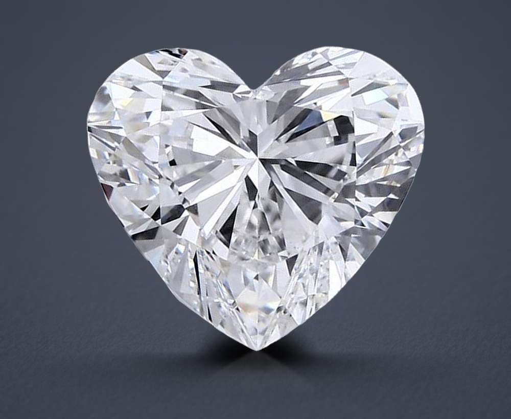 3.76ct E VVS2 Rare Carat Ideal Cut Heart Lab Grown Diamond