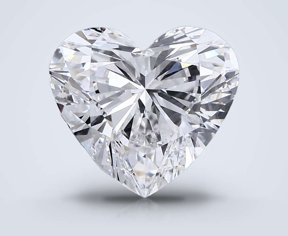 3.76ct E VVS2 Rare Carat Ideal Cut Heart Lab Grown Diamond