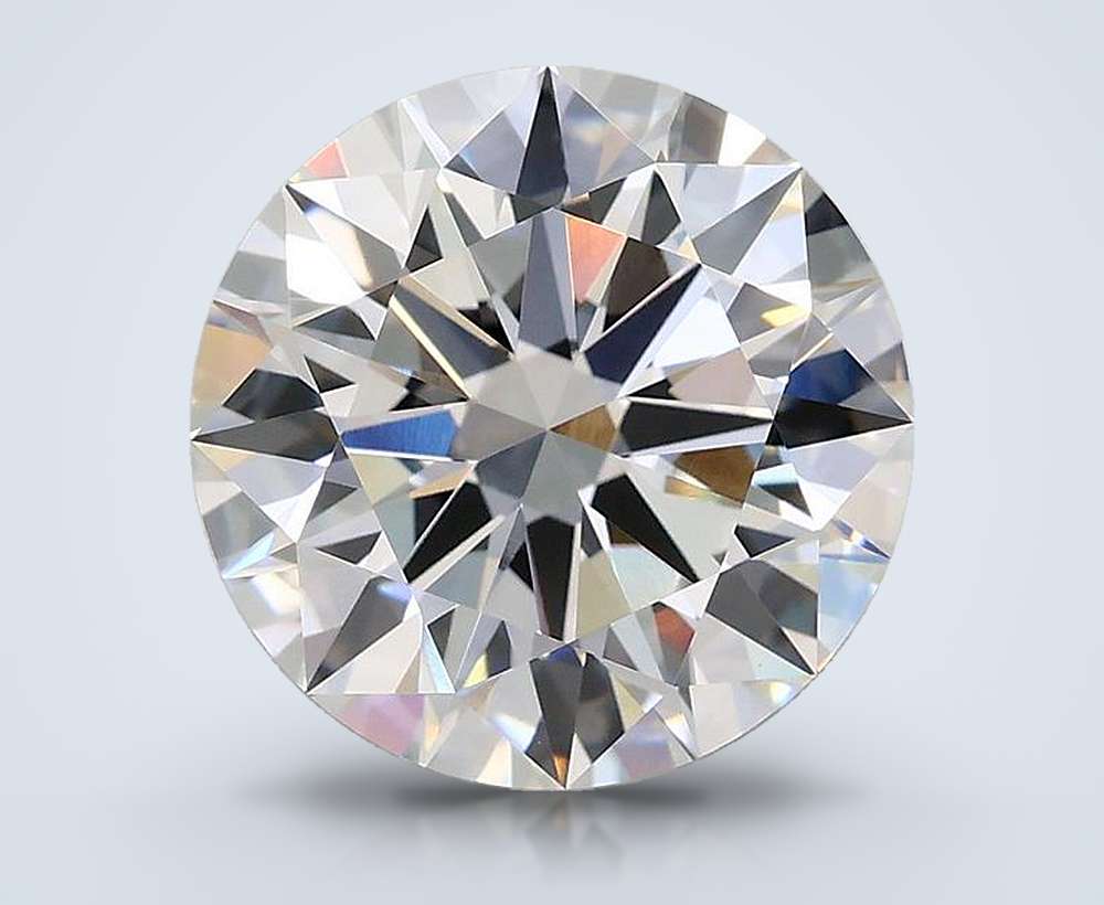4.18ct F VVS2 Rare Carat Ideal Cut Round Lab Grown Diamond