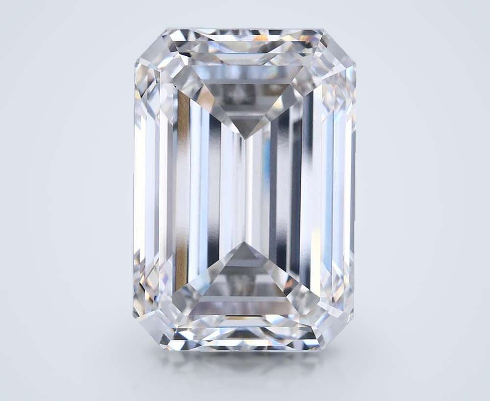 16.50ct F VVS2 Rare Carat Ideal Cut Emerald Lab Grown Diamond