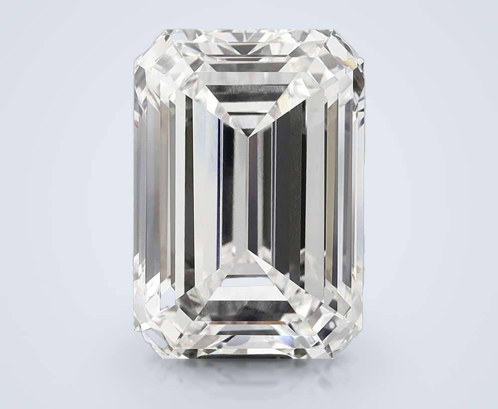 18.10ct F VVS2 Rare Carat Ideal Cut Emerald Lab Grown Diamond