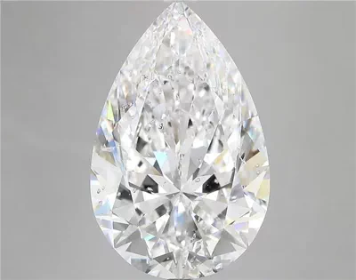 10.10ct E SI2 Rare Carat Ideal Cut Pear Diamond
