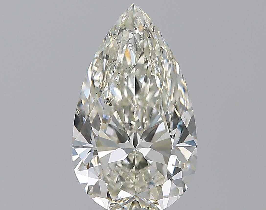 3.01ct K SI2 Rare Carat Ideal Cut Pear Diamond