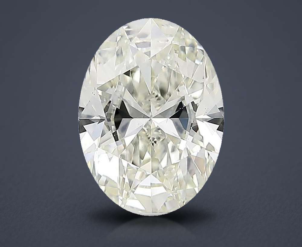 3.01ct K VS2 Rare Carat Ideal Cut Oval Diamond