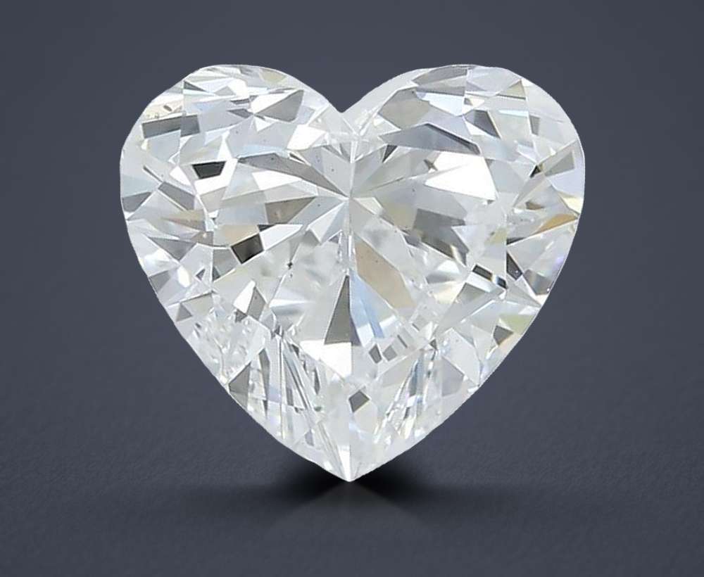1.38ct F SI1 Rare Carat Ideal Cut Heart Lab Grown Diamond