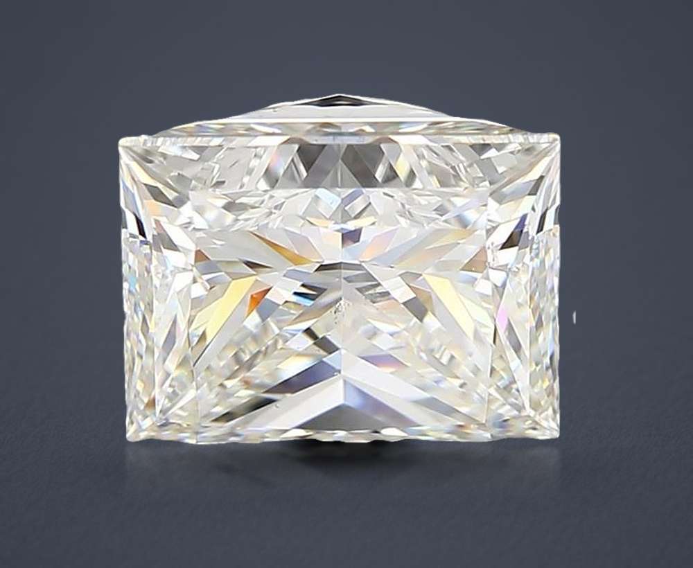 3.06ct H SI1 Rare Carat Ideal Cut Princess Diamond