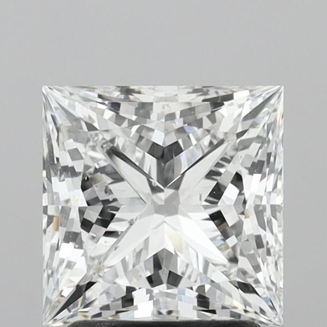 2.09ct E SI2 Rare Carat Ideal Cut Princess Diamond