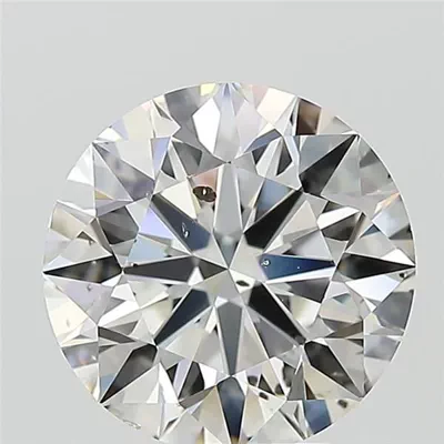 3.41ct I SI2 Rare Carat Ideal Cut Round Diamond