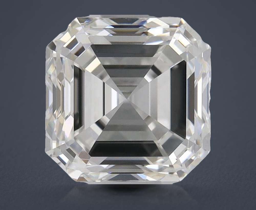 0.90ct H IF Very Good Cut Asscher Diamond