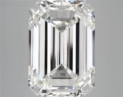 12.34ct F VVS2 Good Cut Emerald Lab Grown Diamond