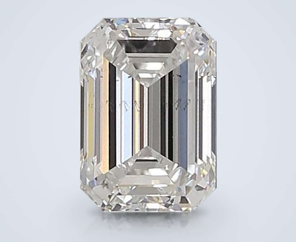 1.01ct E SI1 Rare Carat Ideal Cut Emerald Lab Grown Diamond