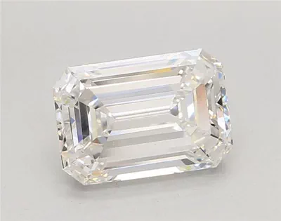 3.01ct F VS1 Rare Carat Ideal Cut Emerald Lab Grown Diamond