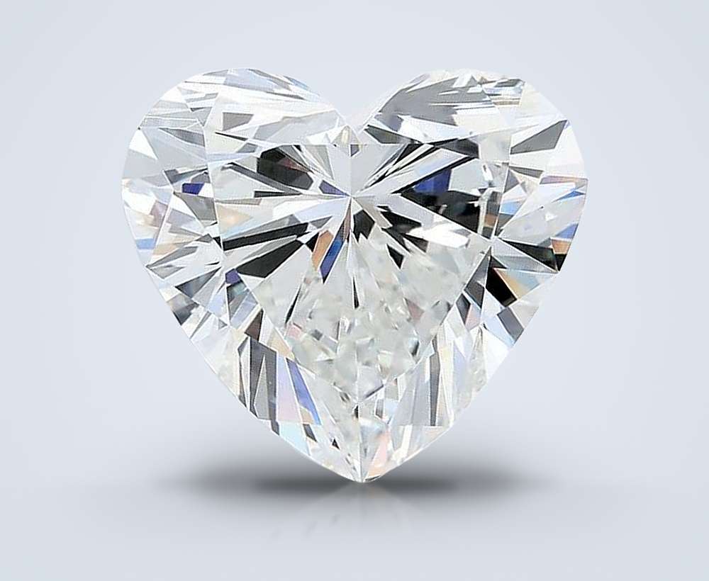 7.03ct F VS1 Rare Carat Ideal Cut Heart Lab Grown Diamond