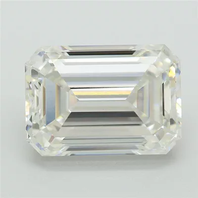 5.57ct F VVS2 Rare Carat Ideal Cut Emerald Lab Grown Diamond