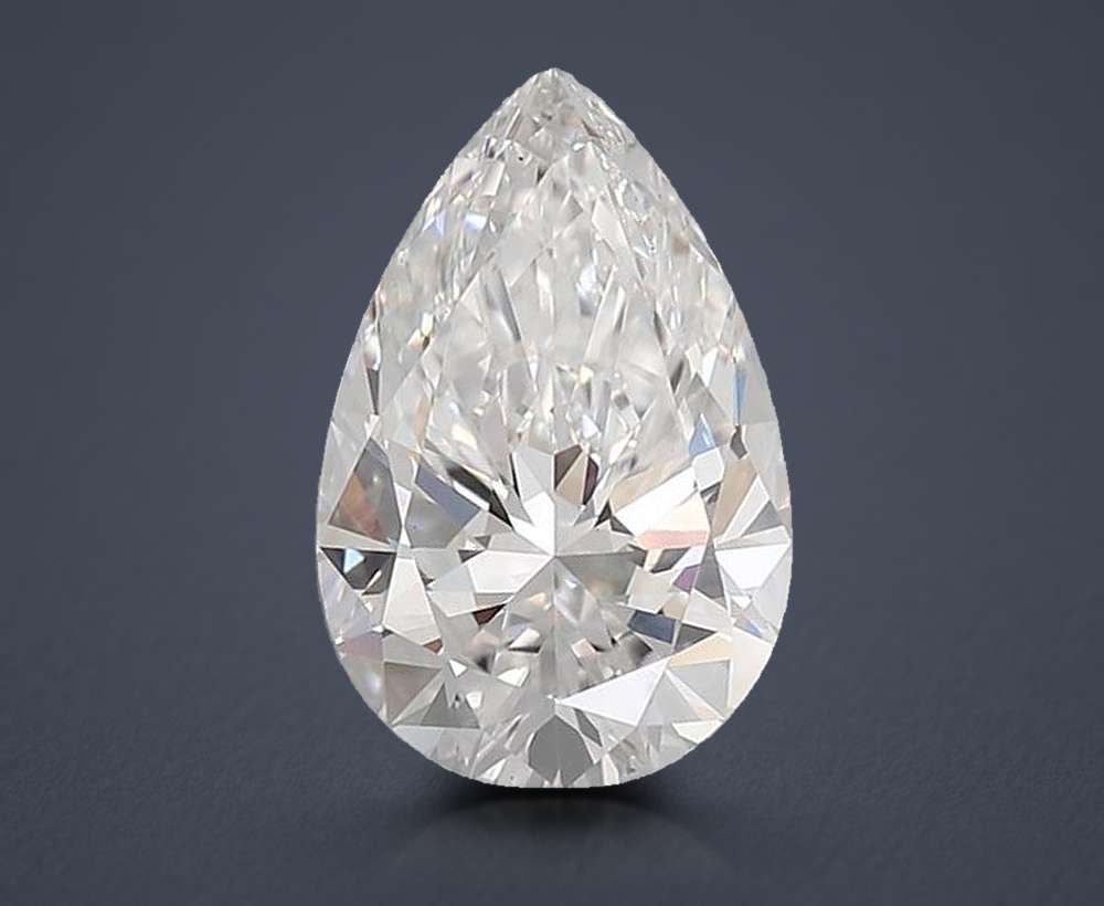 3.02ct E VS1 Very Good Cut Pear Lab Grown Diamond