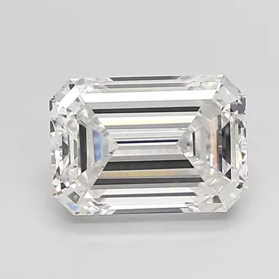 3.05ct E VS2 Rare Carat Ideal Cut Emerald Lab Grown Diamond
