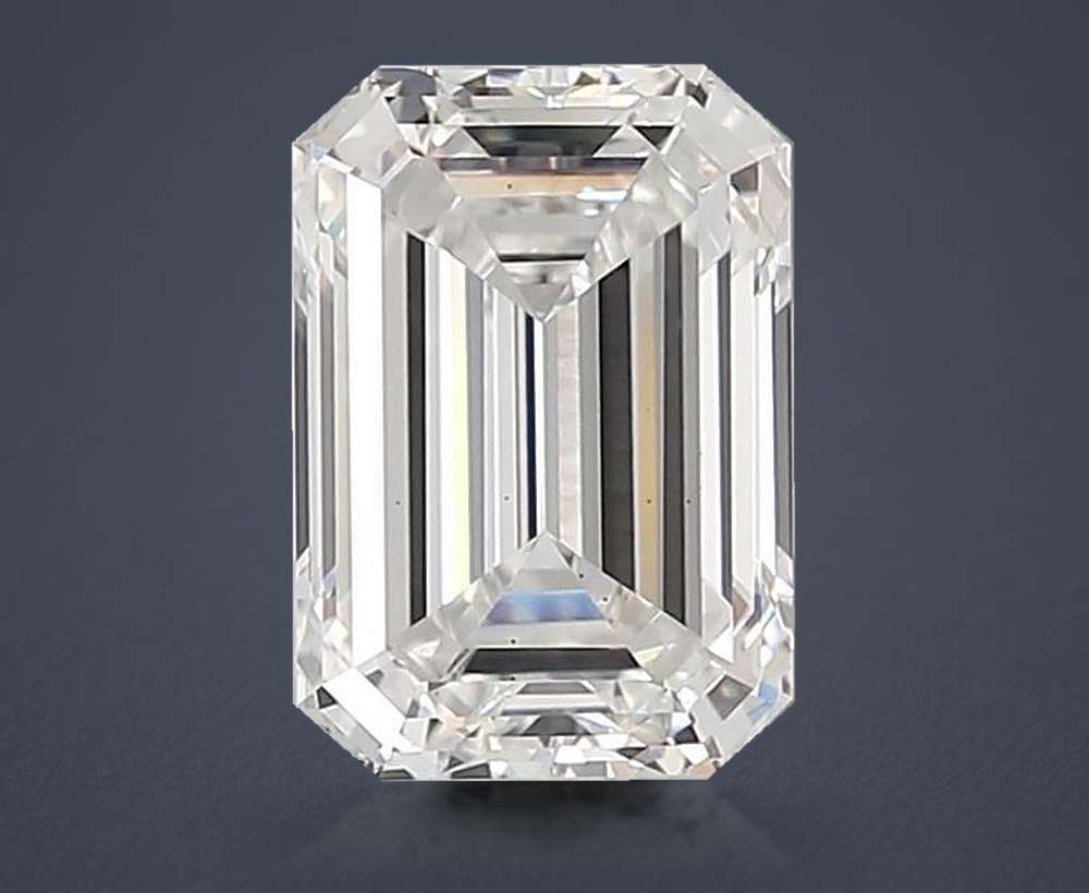 3.05ct E VS2 Rare Carat Ideal Cut Emerald Lab Grown Diamond