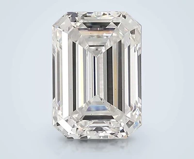 3.05ct E VS2 Rare Carat Ideal Cut Emerald Lab Grown Diamond