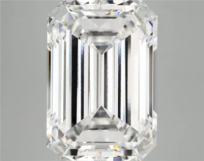 12.55ct F VVS2 Rare Carat Ideal Cut Emerald Lab Grown Diamond