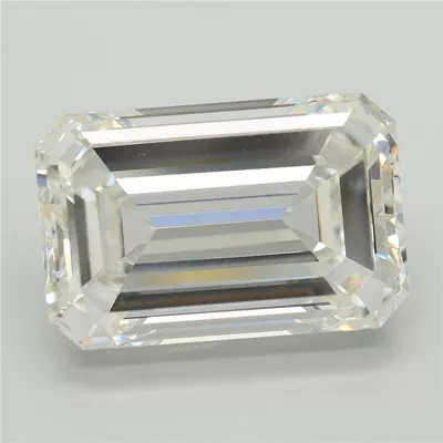12.39ct G VVS2 Very Good Cut Emerald Lab Grown Diamond