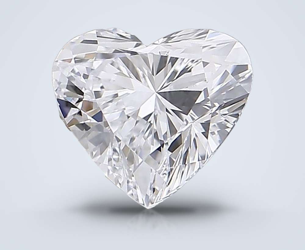 1.32ct D VVS2 Rare Carat Ideal Cut Heart Lab Grown Diamond