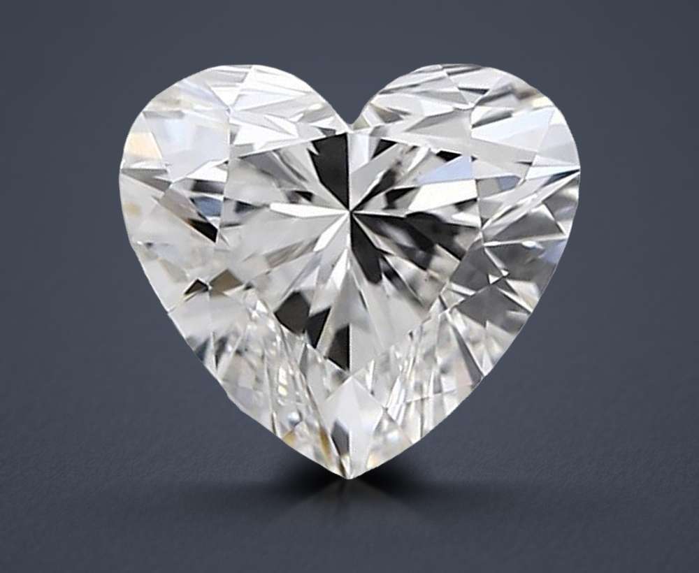 1.37ct F VS1 Rare Carat Ideal Cut Heart Lab Grown Diamond