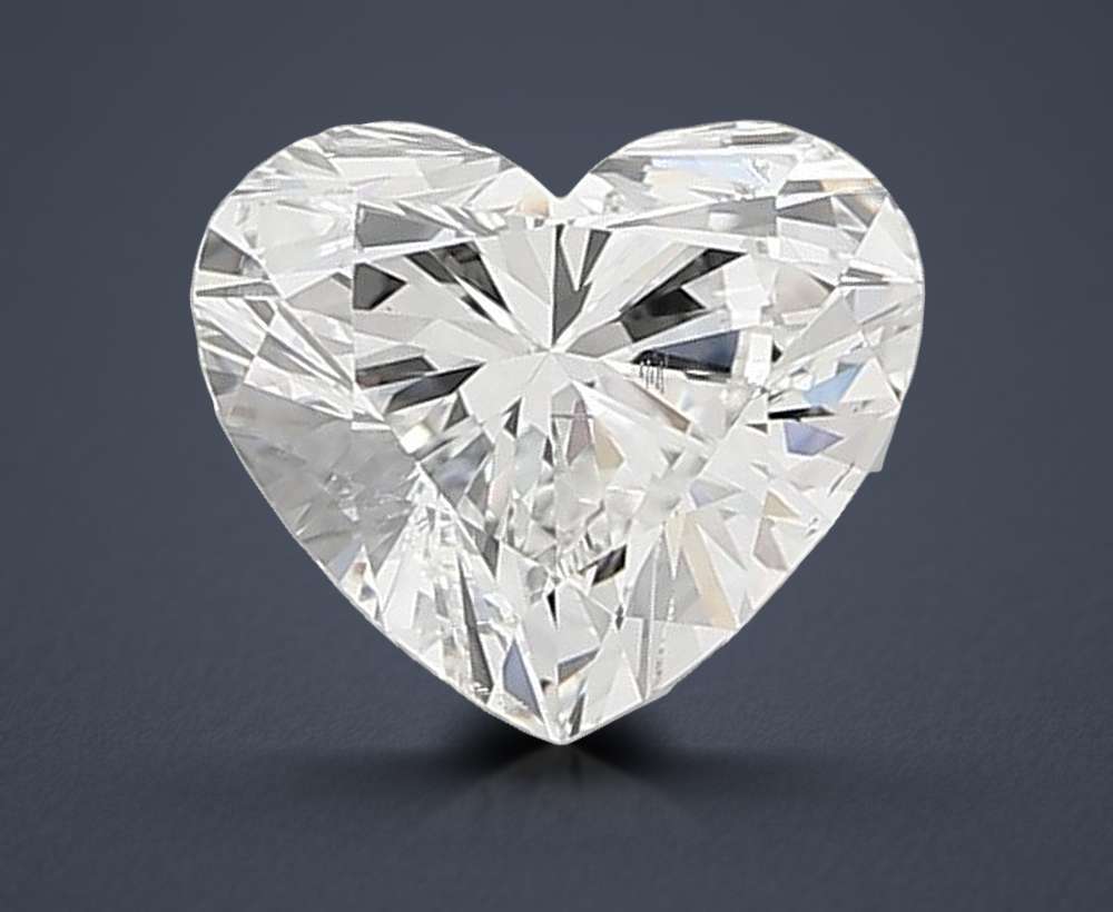 1.57ct E SI1 Rare Carat Ideal Cut Heart Lab Grown Diamond