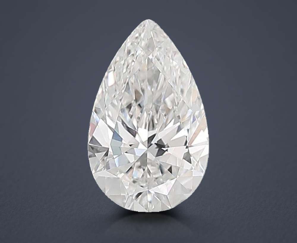4.01ct E VVS2 Very Good Cut Pear Lab Grown Diamond