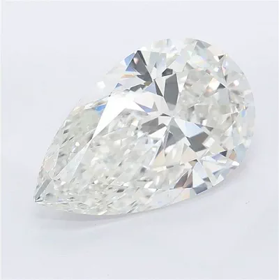5.05ct F VS1 Rare Carat Ideal Cut Pear Lab Grown Diamond