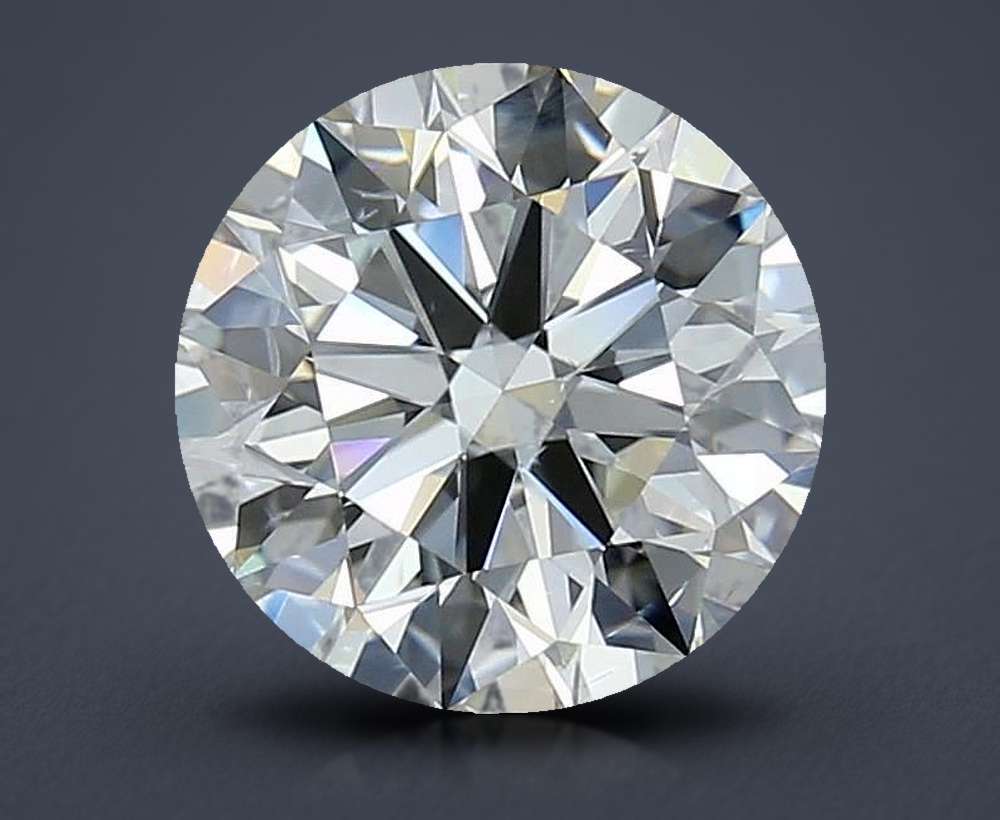 2.51ct H SI1 Rare Carat Ideal Cut Round Diamond