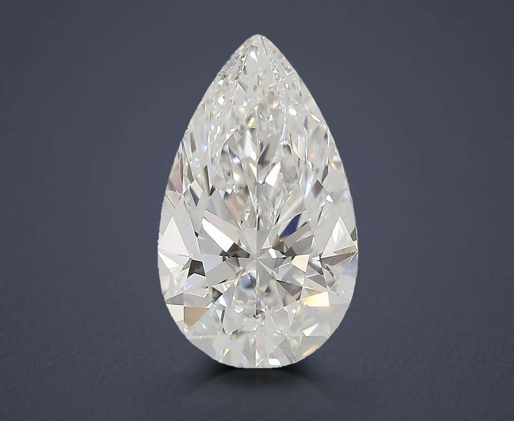 4.07ct E VVS2 Rare Carat Ideal Cut Pear Lab Grown Diamond