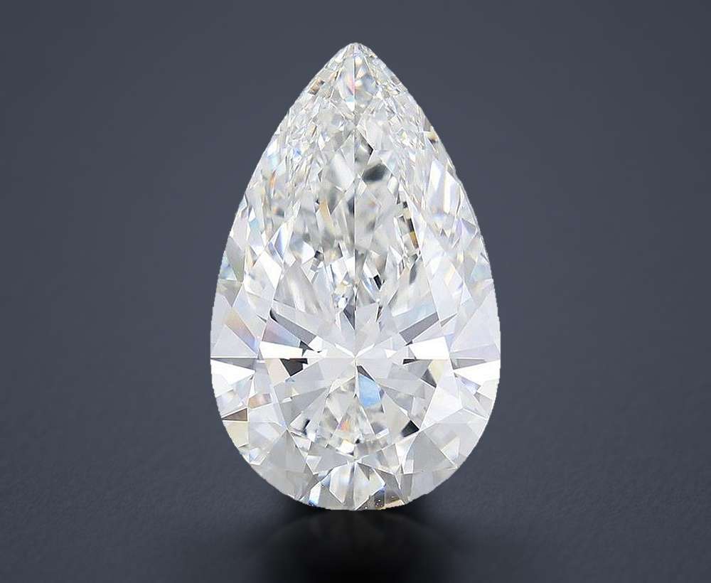 12.08ct F VVS2 Rare Carat Ideal Cut Pear Lab Grown Diamond