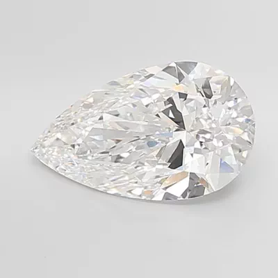 7.01ct E VVS2 Rare Carat Ideal Cut Pear Lab Grown Diamond