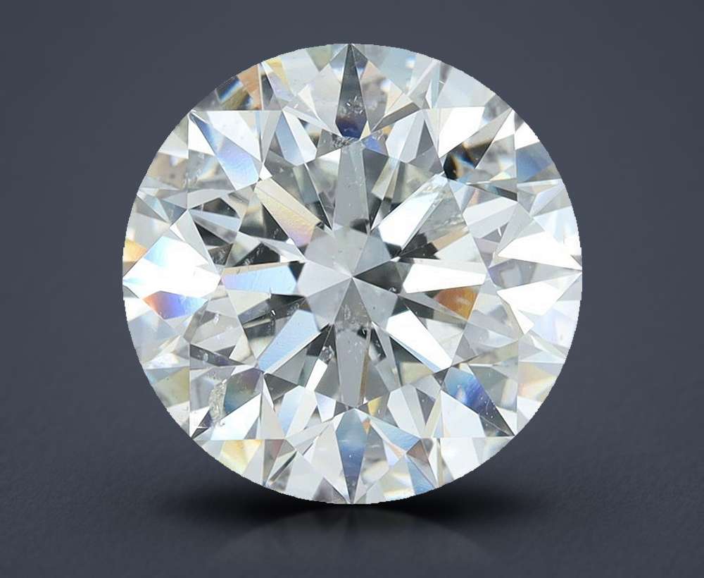 5.81ct H SI2 Rare Carat Ideal Cut Round Diamond