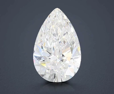 4.58ct F VS1 Rare Carat Ideal Cut Pear Lab Grown Diamond