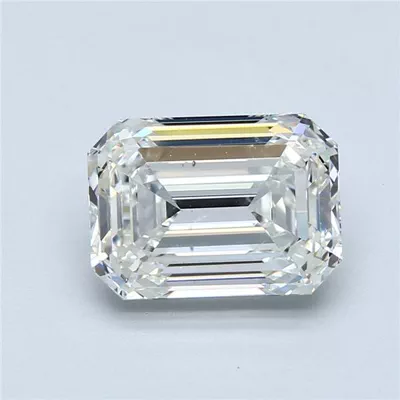 4.03ct H SI2 Rare Carat Ideal Cut Emerald Diamond