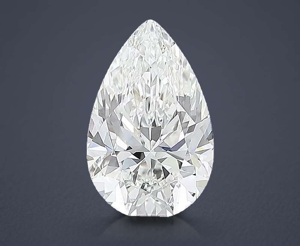 2.64ct G VVS2 Very Good Cut Pear Lab Grown Diamond