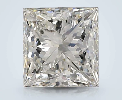 3.02ct J SI2 Rare Carat Ideal Cut Princess Diamond