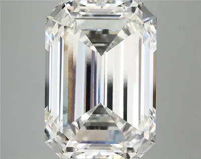 12.38ct F VVS2 Rare Carat Ideal Cut Emerald Lab Grown Diamond