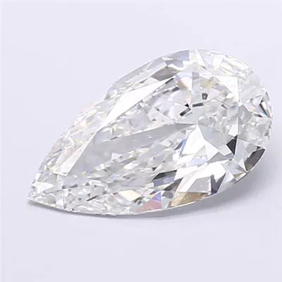 3.68ct F VS2 Very Good Cut Pear Lab Grown Diamond