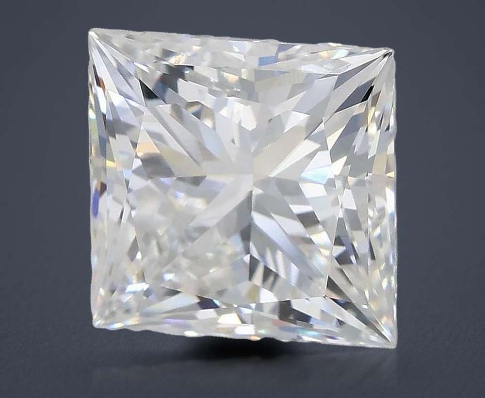4.09ct E VVS2 Rare Carat Ideal Cut Princess Lab Grown Diamond
