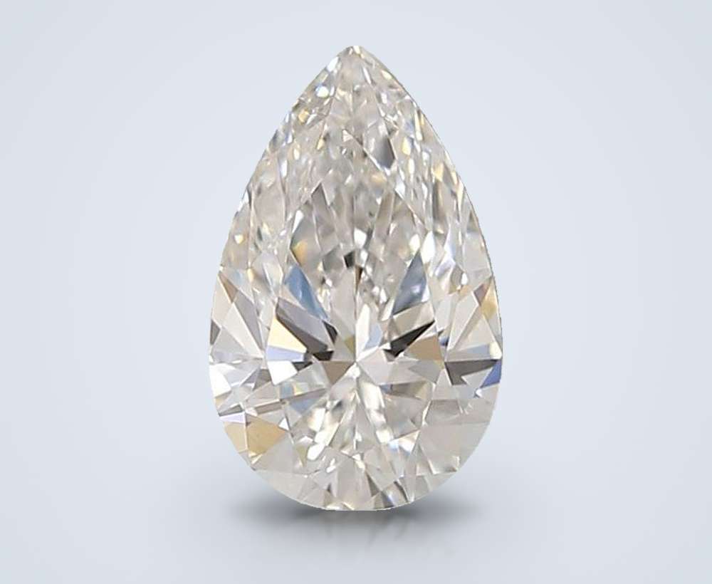 1.42ct E VVS2 Rare Carat Ideal Cut Pear Lab Grown Diamond