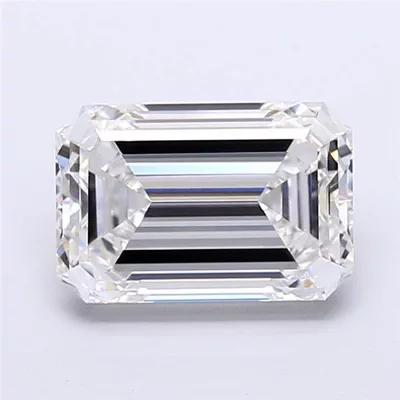 5.52ct E VVS2 Rare Carat Ideal Cut Emerald Lab Grown Diamond