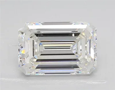 4.14ct G VVS2 Rare Carat Ideal Cut Emerald Lab Grown Diamond