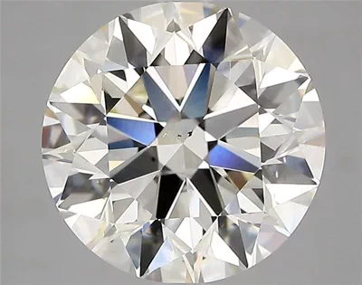 3.84ct K SI1 Rare Carat Ideal Cut Round Diamond
