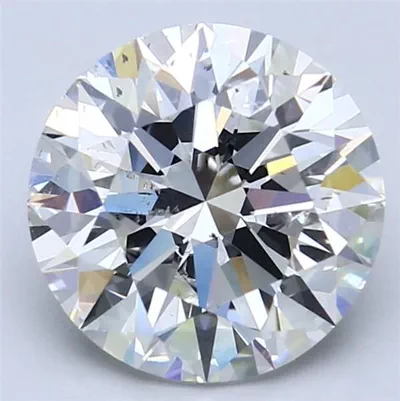 4.01ct I SI2 Rare Carat Ideal Cut Round Diamond