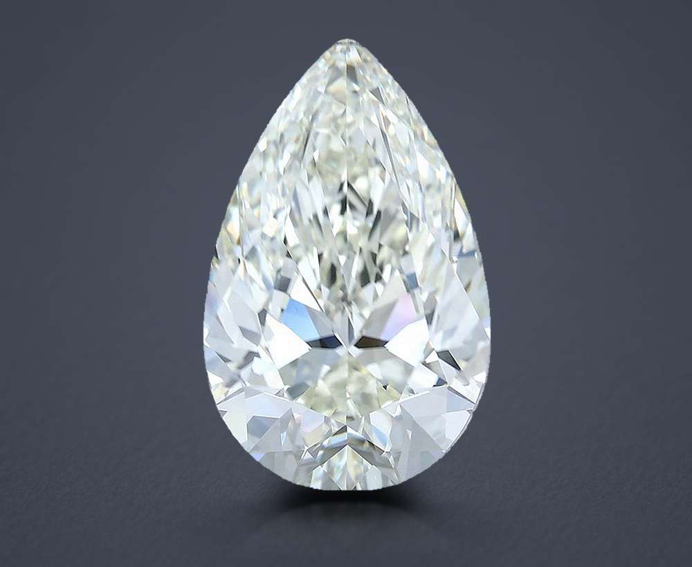 5.01ct J VS1 Rare Carat Ideal Cut Pear Diamond