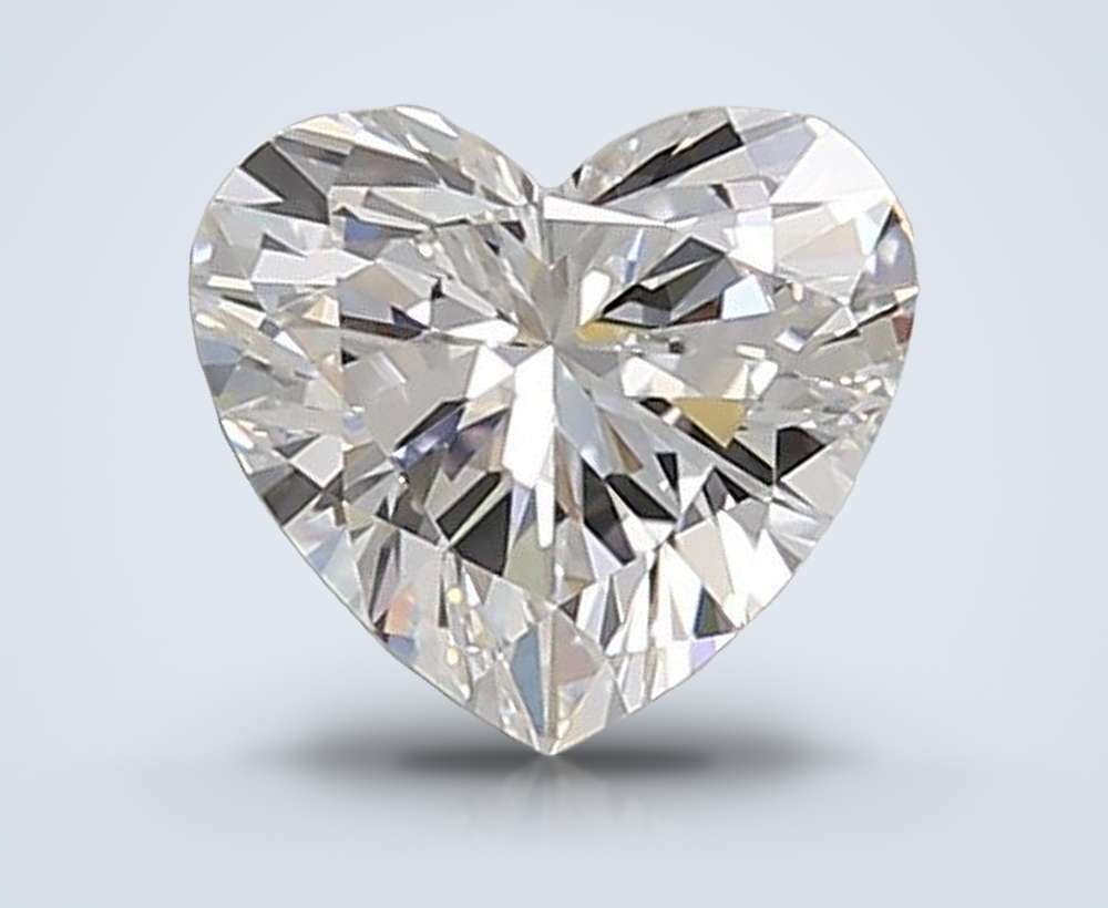 1.07ct D VVS2 Rare Carat Ideal Cut Heart Lab Grown Diamond