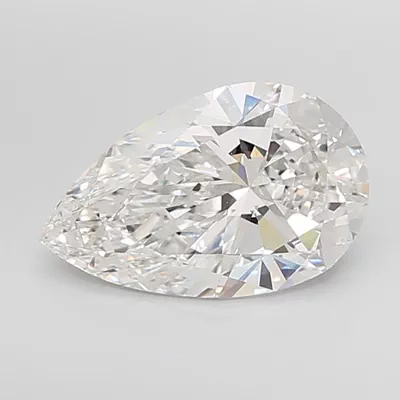 6.02ct F VS1 Rare Carat Ideal Cut Pear Lab Grown Diamond